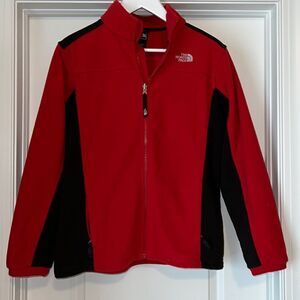 THE NORTH FACE fleece. Red/black. Youth XL.